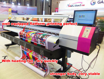 중국 3.2m 폭 Epson DX5 Eco 용해력이 있는 인쇄 기계 가득 차있는 알루미늄 플래트홈 협력 업체
